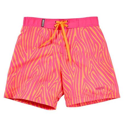BECO zebra vibes zwemshorts voor kinderen | roze/oranje
