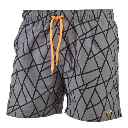 BECO tangram zwemshorts | grijs/oranje