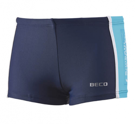 BECO jongens zwemboxer, donkerblauw/turquoise