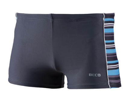 BECO heren zwemboxer, grijs/blauw