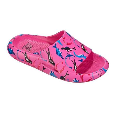 BECO kinder badslippers OCEAN DINOS | roze