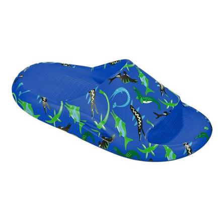 BECO kinder badslippers OCEAN DINOS | blauw