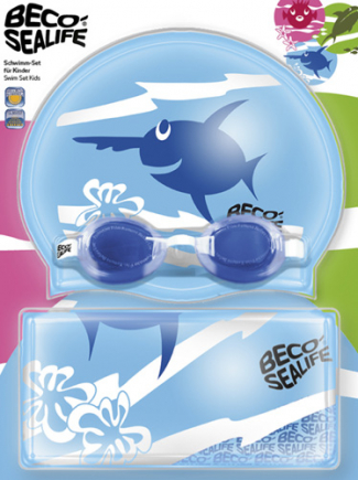BECO-SEALIFE®, zwembril setje 2, zwembril, badmuts en tasje, blauw