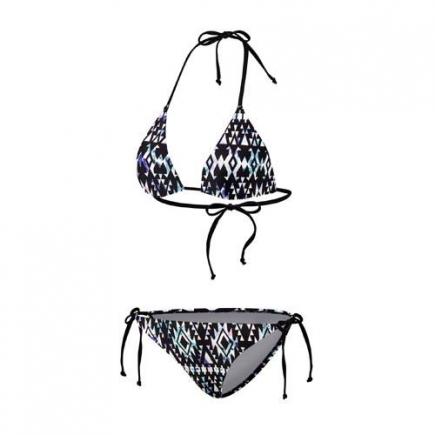 BECO bikini, B-cup, gevoerd, zwart/multi color
