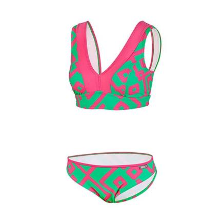 BECO inka graphic bikini | C-cup | roze/groen