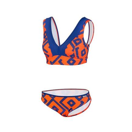BECO inka graphic bikini | C-cup | blauw/oranje