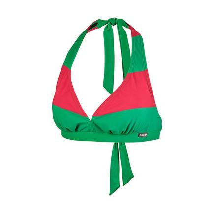 BECO hawaii stripes bikini topje | C-cup | roze/groen