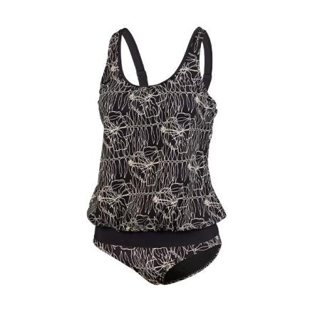 BECO flower lines tankini | C-cup | zwart/wit