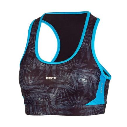 BECO team racerback bikini topje | zwart/lichtblauw