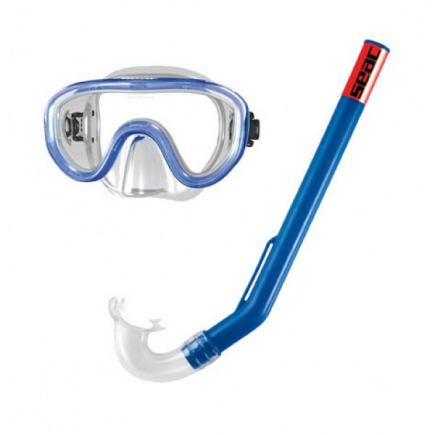 SEAC kinder snorkelset Marina, siltra, blauw