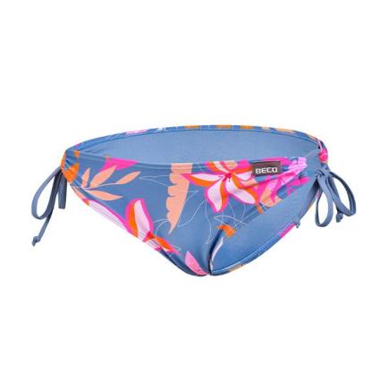 BECO tropical flowers bikini broekje | blauw/multi color