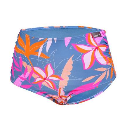 BECO tropical flowers bikini broekje | blauw/multi color