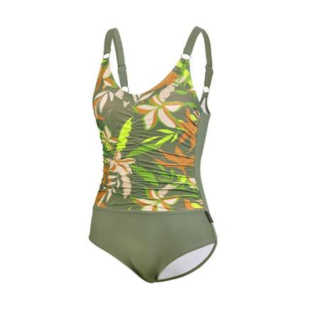 BECO tropical flowers badpak | C-cup | olijfgroen