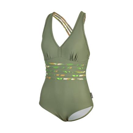 BECO tropical flowers badpak | C-cup | olijfgroen