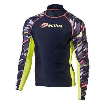 BECO BEactive rashguard, zwart/multicolor