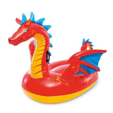 Intex mythische draak ride-on | rood | 198x173 cm**