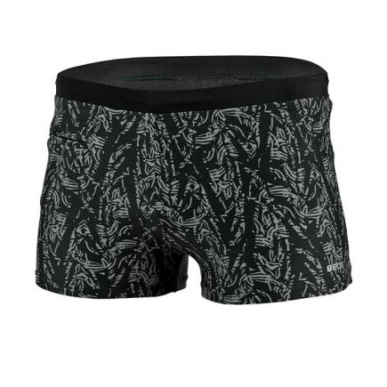 BECO flower lines zwemboxer | zwart/grijs