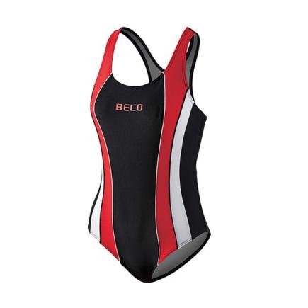 BECO badpak, zwart/rood