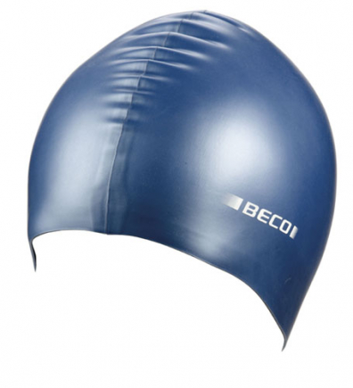 BECO badmuts Metalic | silicone | blauw metalic