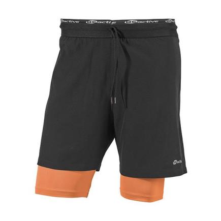 BECO BEactive 2 in 1 zwemshorts | oranje/zwart