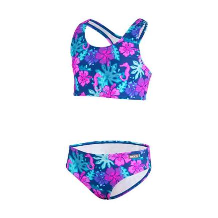 BECO ocean flowers bikini | blauw/multi color
