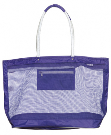 BECO strandtas | nylon | mesh | met rits | 48x40x23 cm | paars