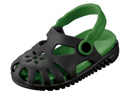 BECO kinder sandaaltjes | zwart/groen