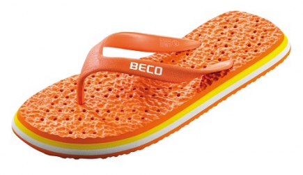 BECO heren teenslippers, oranje