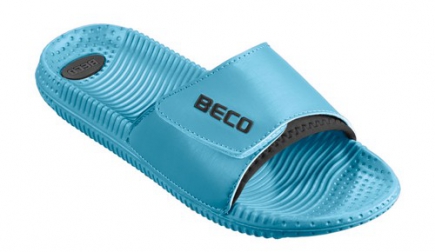 BECO dames badslippers, turquoise