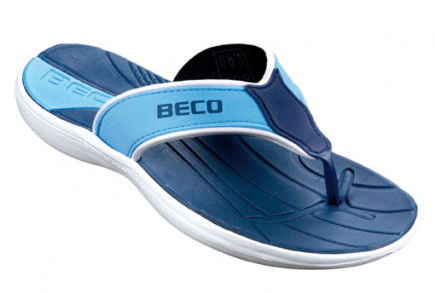 BECO heren teenslippers, donker blauw