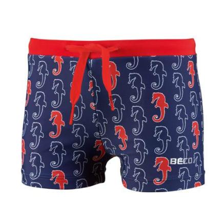 BECO jongens zwemboxer, donkerblauw/rood