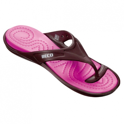 BECO dames teenslippers, roze