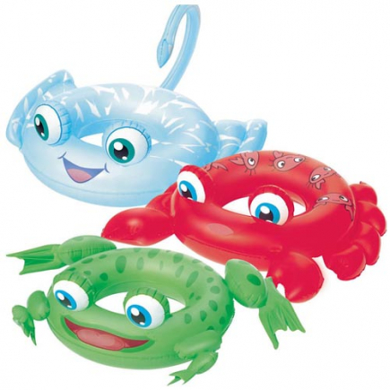 Zwemband met dierenhoofd, ca. 60 cm, assortimentskleuren**