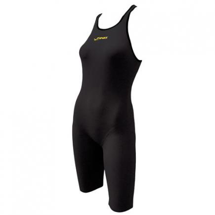 Finis Fuse kneeskin badpak, open back, zwart
