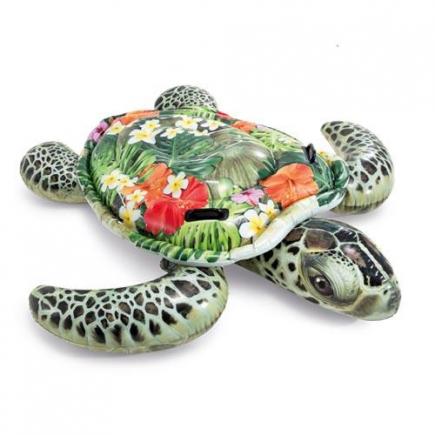 Intex schildpad ride-on | realistische bloemen print | 191x170 cm