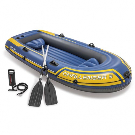 Intex opblaasboot Challenger 3 met peddels en pomp