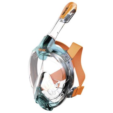 SEAC snorkelmasker Libera, L-XL, blauw/oranje