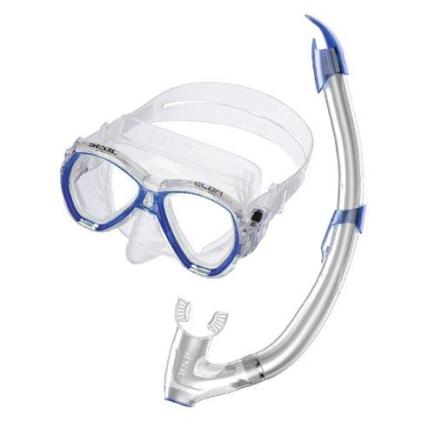 SEAC snorkelset Elba, silicone, blauw