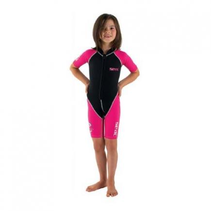 SEAC kinder wetsuit shorty Dolphin, roze