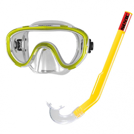 SEAC kinder snorkelset Marina, silicone, geel