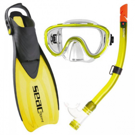 SEAC Snorkelset Tris Sprint, geel