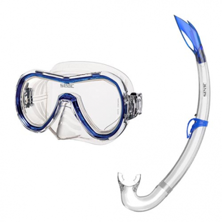 SEAC snorkelset Giglio MD, silicone, blauw